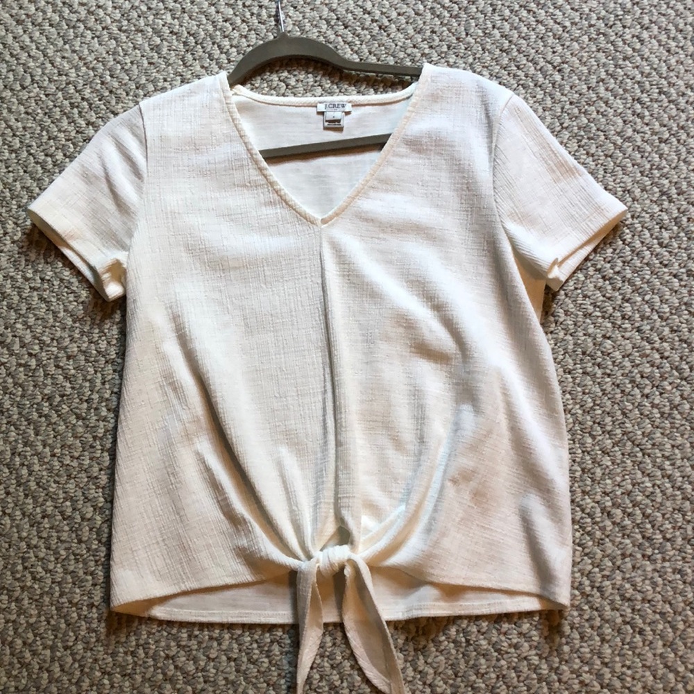 J. Crew short sleeve tie top